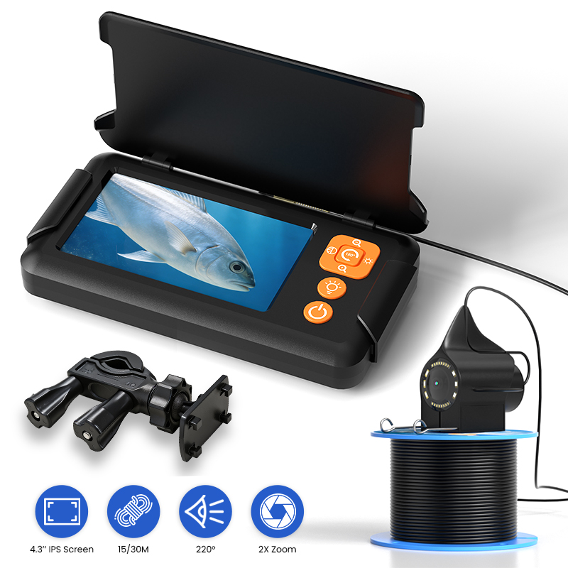 Fishing Depth Finder - Kamera Pemancing Layar 4.3’’ Kabel 15M/30M