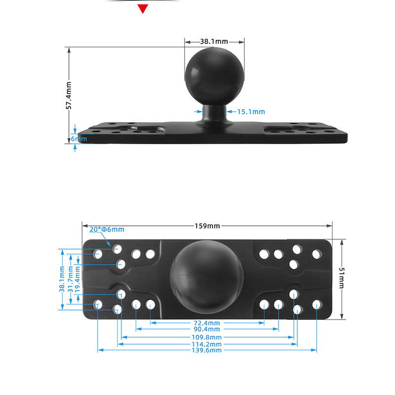 Dudukan Fish Finder Marine 1,5 - Fish Finder Mount ulasan dan harga