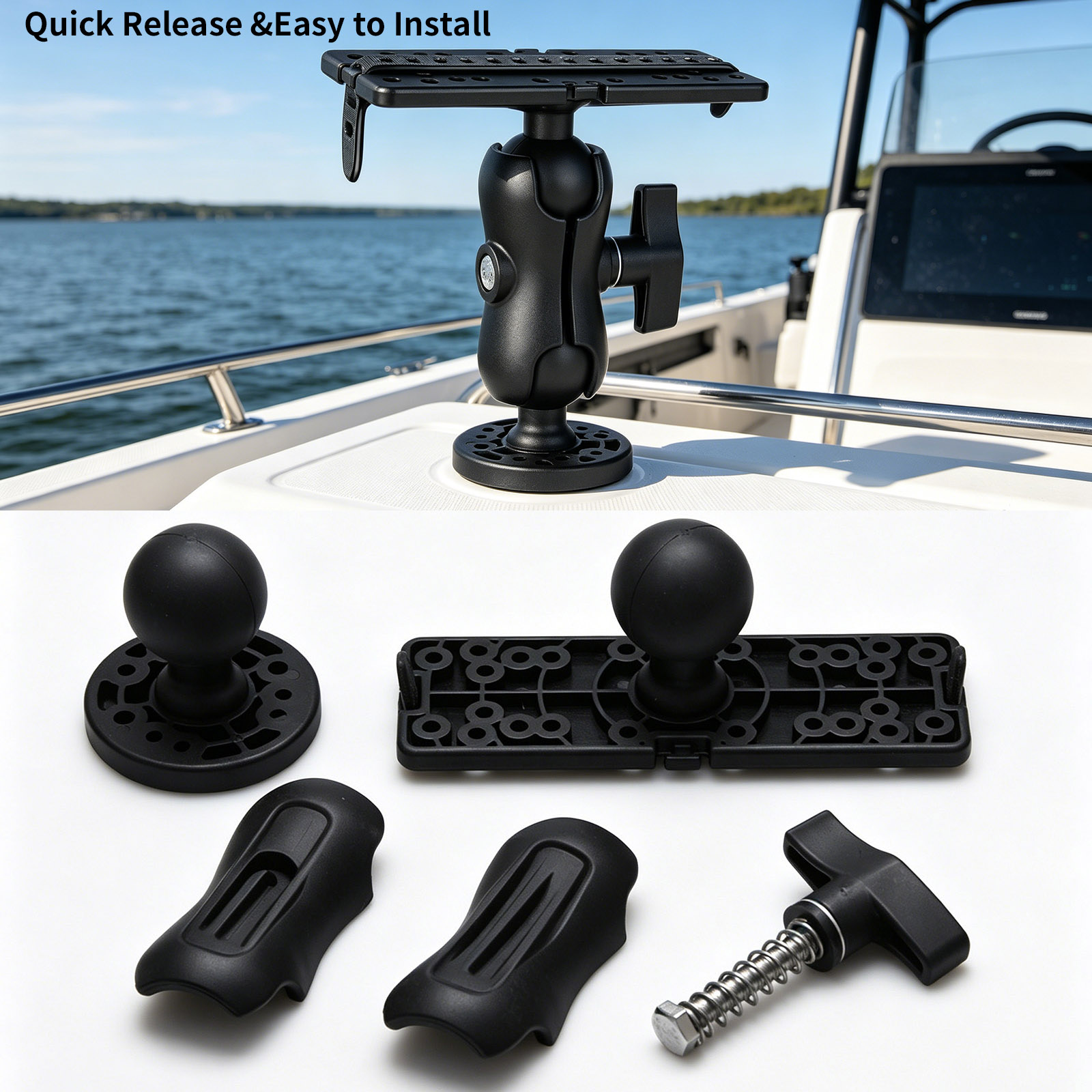 360 °   Dudukan Fish Finder ya - Fish Finder Mount ulasan dan harga