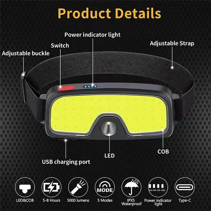 Lampu Depan COB Kuat Tipe-c/US - Fish Finder Battery ulasan dan harga