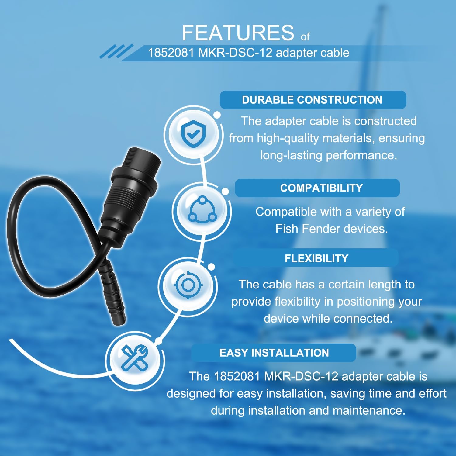 1852081 kabel adaptor MKR-DSC- - Fish Finder ulasan dan harga